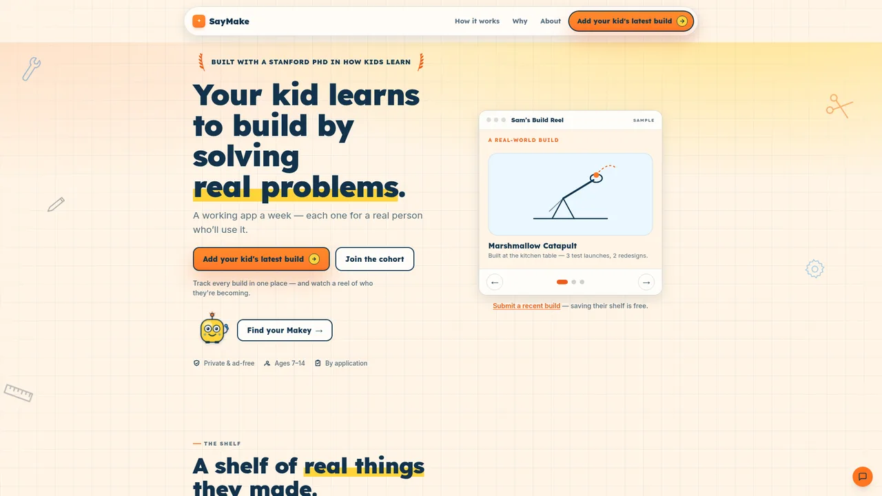 SayMake product interface